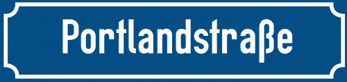 Straßenschild Portlandstraße