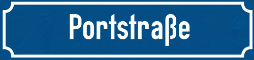 Straßenschild Portstraße