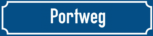 Straßenschild Portweg