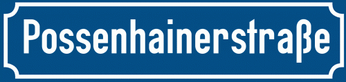 Straßenschild Possenhainerstraße zum kostenlosen Download