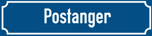Straßenschild Postanger