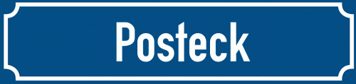 Straßenschild Posteck