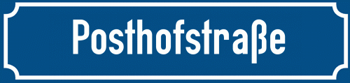 Straßenschild Posthofstraße