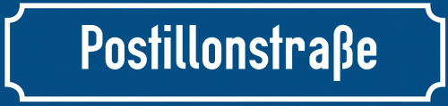 Straßenschild Postillonstraße