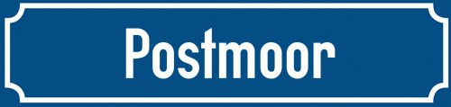 Straßenschild Postmoor
