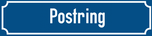 Straßenschild Postring