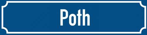 Straßenschild Poth