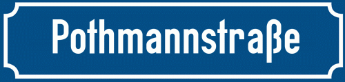 Straßenschild Pothmannstraße