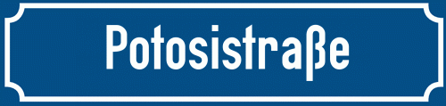 Straßenschild Potosistraße