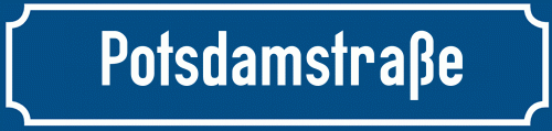 Straßenschild Potsdamstraße zum kostenlosen Download