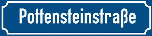 Straßenschild Pottensteinstraße