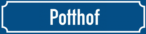 Straßenschild Potthof