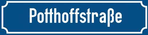 Straßenschild Potthoffstraße