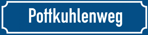 Straßenschild Pottkuhlenweg zum kostenlosen Download
