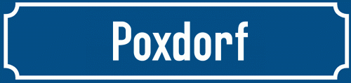 Straßenschild Poxdorf
