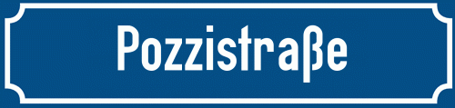 Straßenschild Pozzistraße