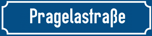 Straßenschild Pragelastraße