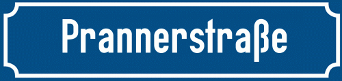 Straßenschild Prannerstraße