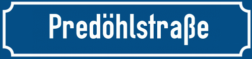 Straßenschild Predöhlstraße