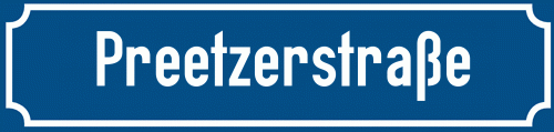 Straßenschild Preetzerstraße