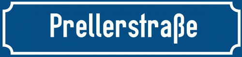 Straßenschild Prellerstraße