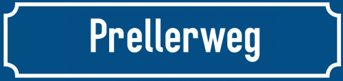 Straßenschild Prellerweg