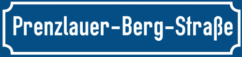 Straßenschild Prenzlauer-Berg-Straße