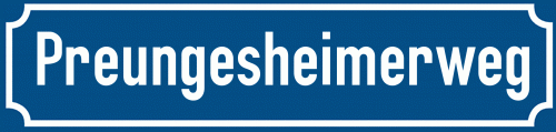 Straßenschild Preungesheimerweg