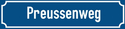 Straßenschild Preussenweg