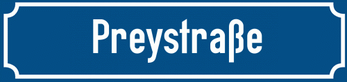 Straßenschild Preystraße