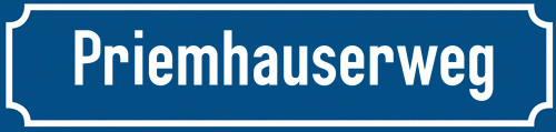 Straßenschild Priemhauserweg