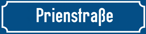 Straßenschild Prienstraße