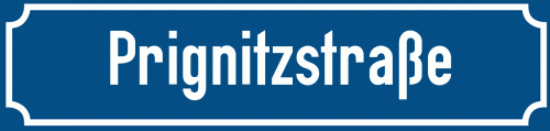 Straßenschild Prignitzstraße