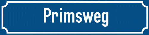 Straßenschild Primsweg
