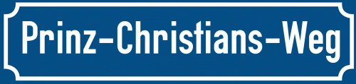 Straßenschild Prinz-Christians-Weg