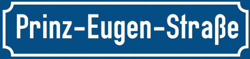 Straßenschild Prinz-Eugen-Straße