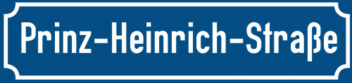 Straßenschild Prinz-Heinrich-Straße