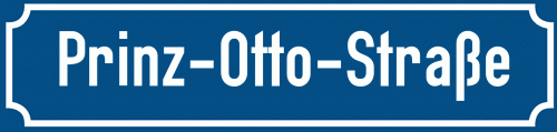 Straßenschild Prinz-Otto-Straße