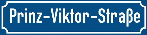 Straßenschild Prinz-Viktor-Straße