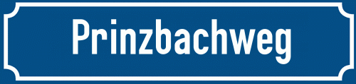 Straßenschild Prinzbachweg