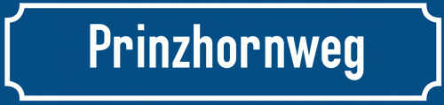 Straßenschild Prinzhornweg