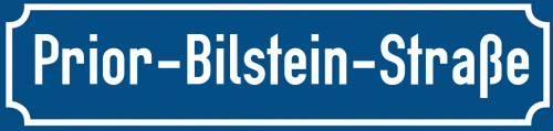 Straßenschild Prior-Bilstein-Straße