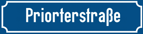 Straßenschild Priorterstraße