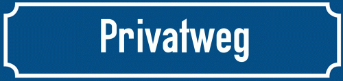 Straßenschild Privatweg