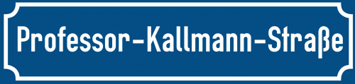 Straßenschild Professor-Kallmann-Straße