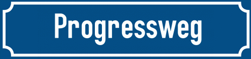 Straßenschild Progressweg zum kostenlosen Download