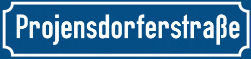 Straßenschild Projensdorferstraße