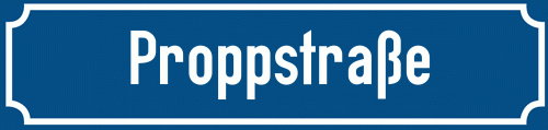 Straßenschild Proppstraße zum kostenlosen Download