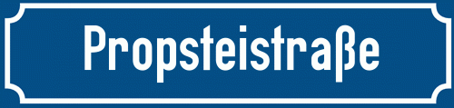 Straßenschild Propsteistraße