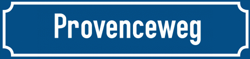 Straßenschild Provenceweg